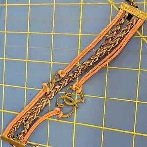 Multi Layer Vegan Leather Bracelet 7"